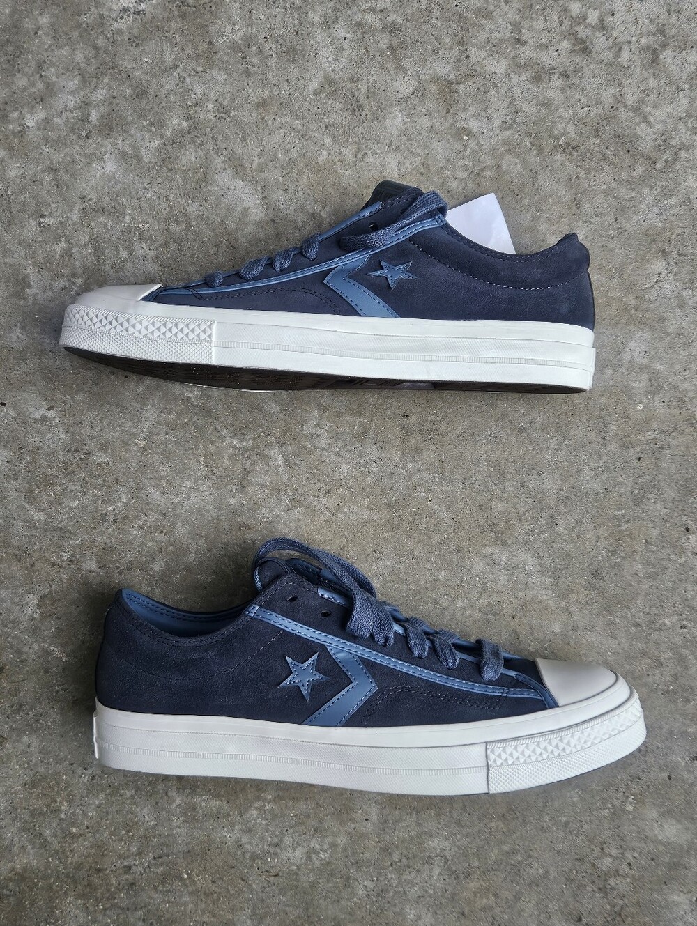 NWT Converse Low Top Suede Sneakers in Navy and Light Blue